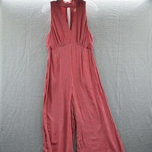 Anthropologie Red Jumpsuit